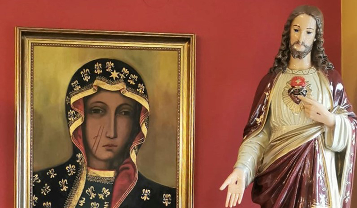 Poświęcenie figury Serca Pana Jezusa w Lipsku 